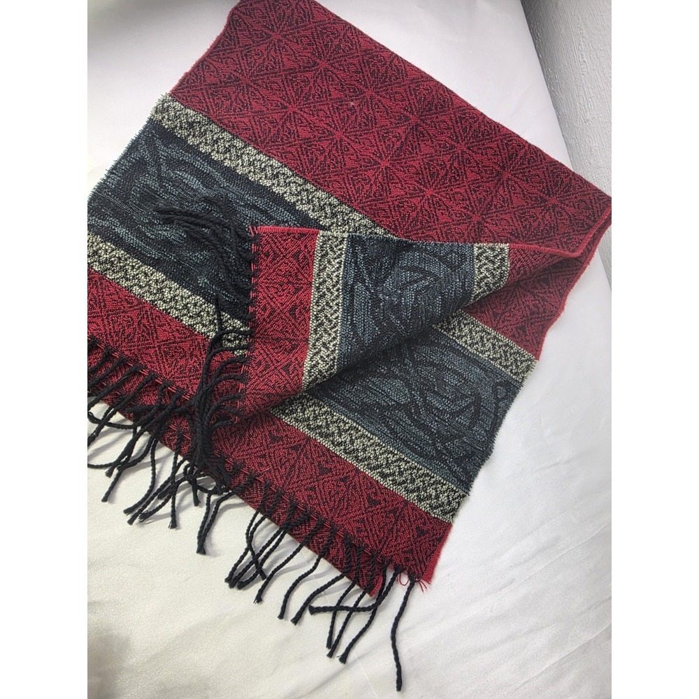 Calzeat Celtic Collection Scotland Made Wool‎ Blend Scarf with Fringe
